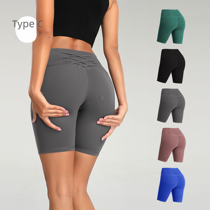 High-Waist Pocketed Yoga Shorts - Lulu Style