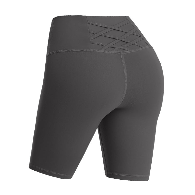 High-Waist Pocketed Yoga Shorts - Lulu Style
