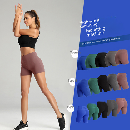 High-Waist Pocketed Yoga Shorts - Lulu Style