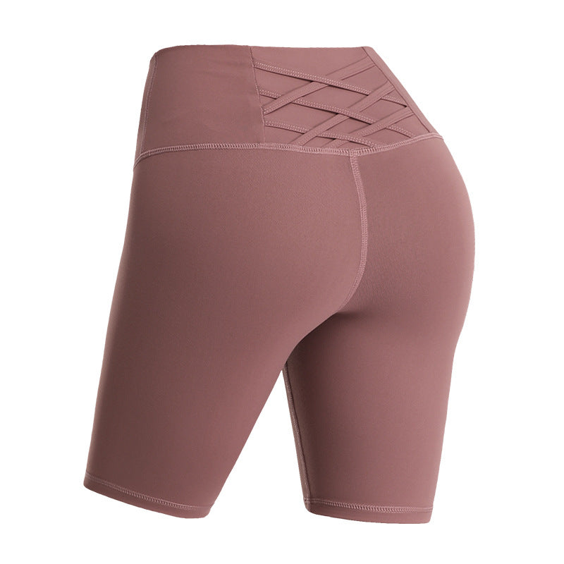 High-Waist Pocketed Yoga Shorts - Lulu Style