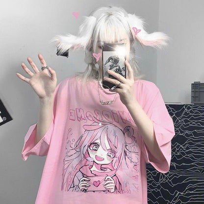 Y2K Anime Kawaii Oversized Casual Summer T-Shirt