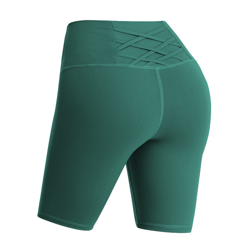 High-Waist Pocketed Yoga Shorts - Lulu Style