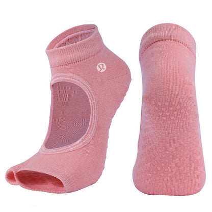 Lulu New Cotton Non-Slip Open Toe Yoga Socks