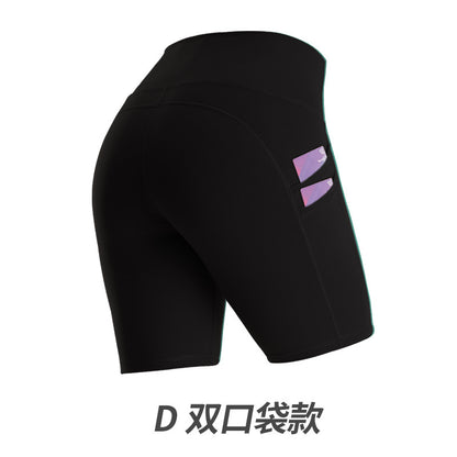 High-Waist Pocketed Yoga Shorts - Lulu Style