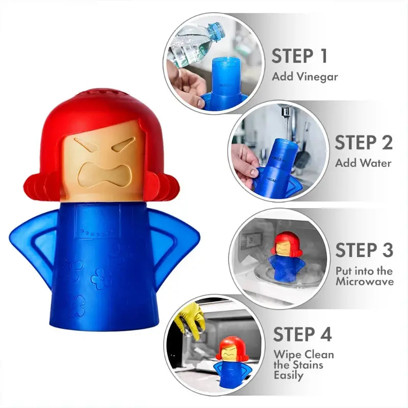 Angry Mama Microwave Cleaner - Steam Clean in Minutes
