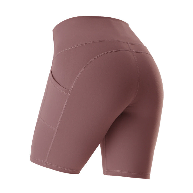 High-Waist Pocketed Yoga Shorts - Lulu Style