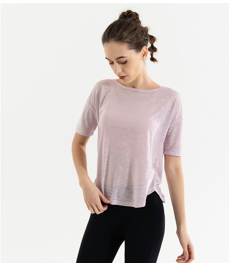 Lulu Yoga T-Shirt for Women - Loose Fit Lightweight Top