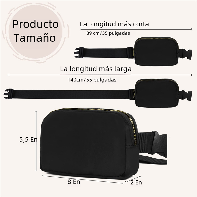 Lulu Nylon Waterproof Waist Bag for Sports and Yoga
