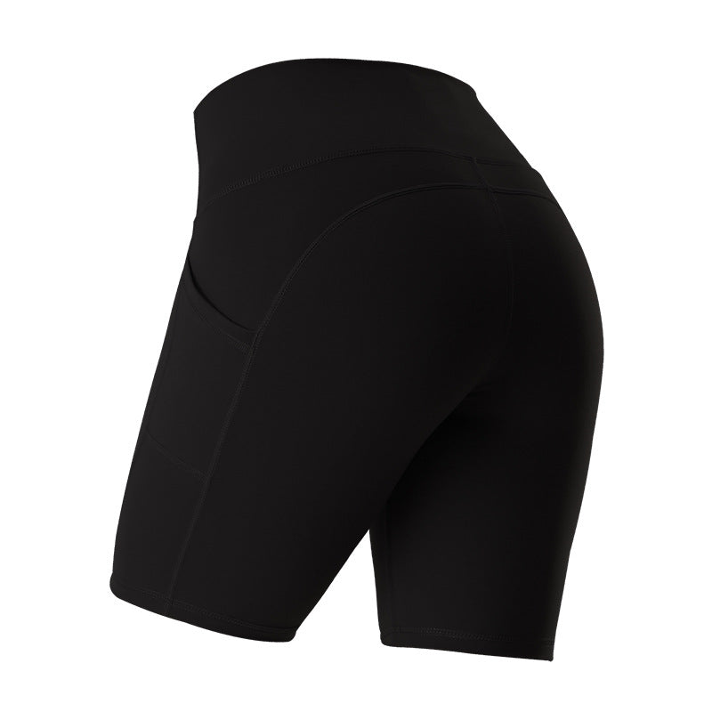 High-Waist Pocketed Yoga Shorts - Lulu Style