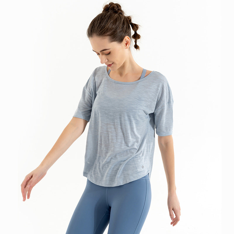 Lulu Yoga T-Shirt for Women - Loose Fit Lightweight Top