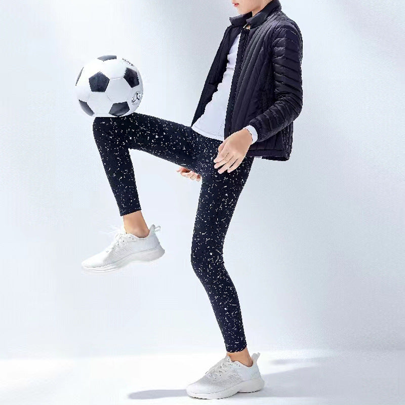 2023 New Lulu Kids Yoga Sharkskin Leggings (Black)