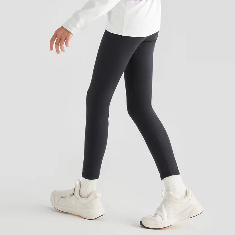 2023 New Lulu Kids Yoga Sharkskin Leggings (Black)